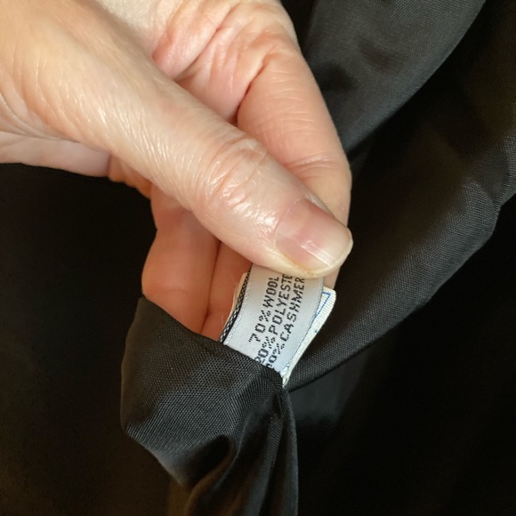 Karen Plus, XXL, black, double-breasted, 70% wool, 10% cashmere, long coat - Picture 8 of 9